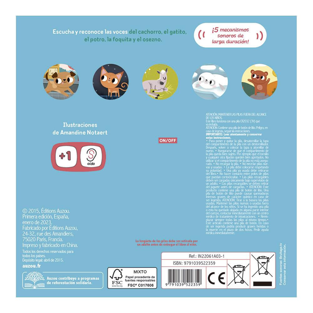 Libro De Sonidos. Crías De Animales