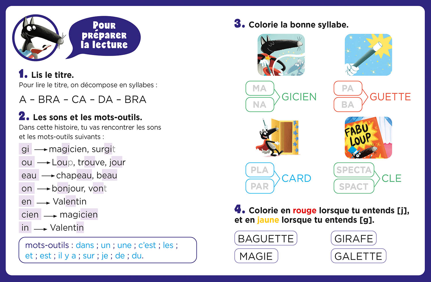 ABRACADABRA !  NIV1  - MES LECTURES DE CP AVEC LOUP
