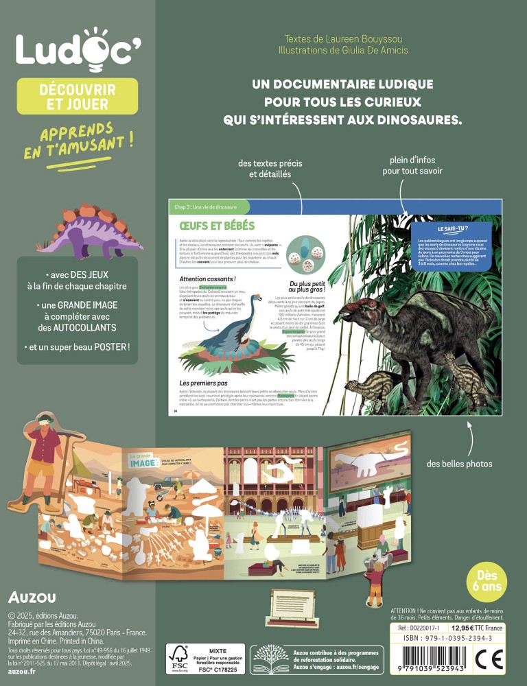 LES DINOSAURES - LUDOC - DECOUVRIR ET JOUER