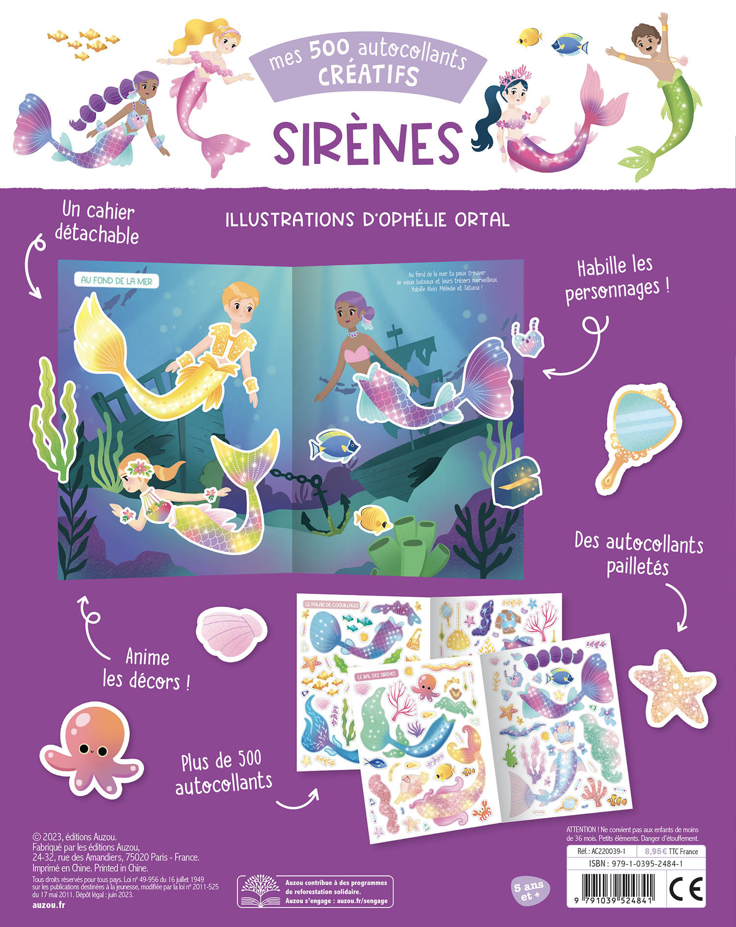 500 AUTOCOLLANTS CREATIFS - SIRENES