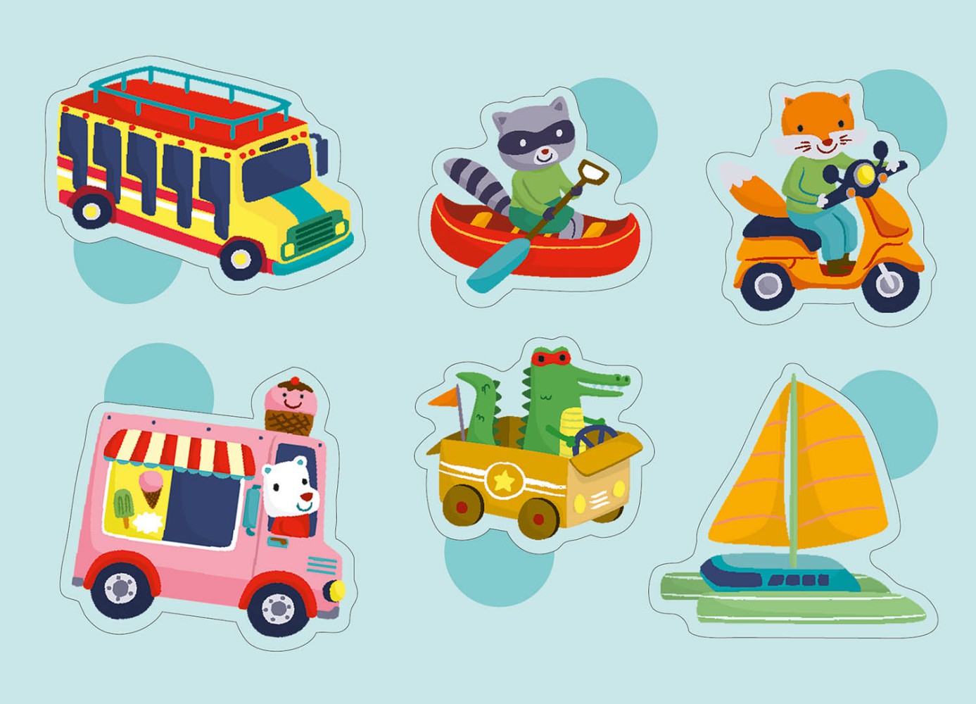 100 Gommettes - Les Transports