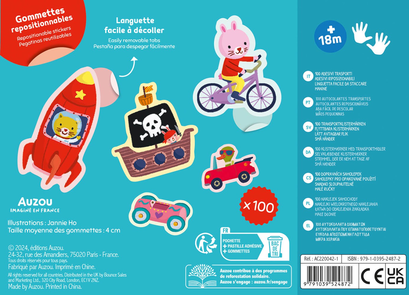 100 gommettes - Transports