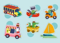 100 gommettes - Transports