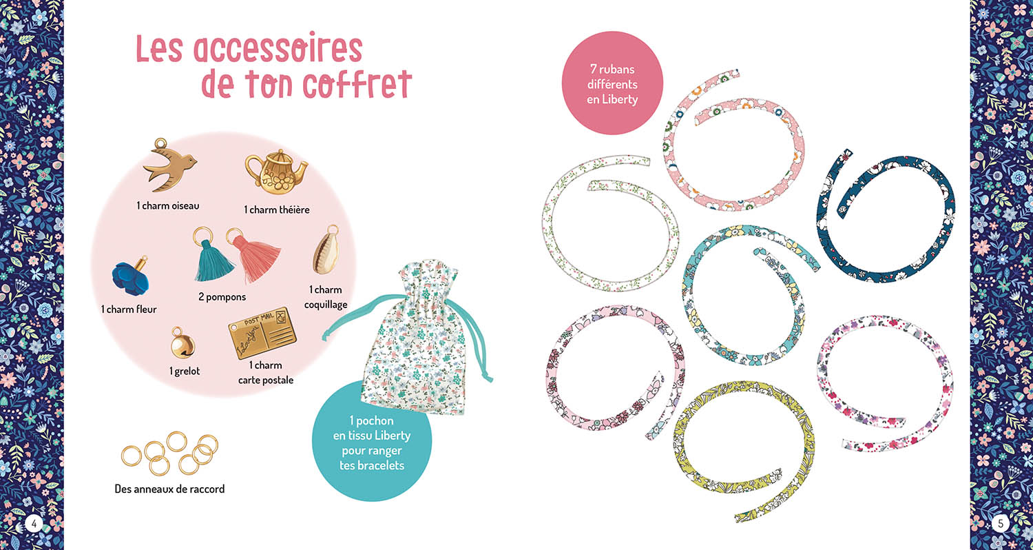 Ma boîte à bijoux - Mon semainier de 7 bracelets en Liberty NE