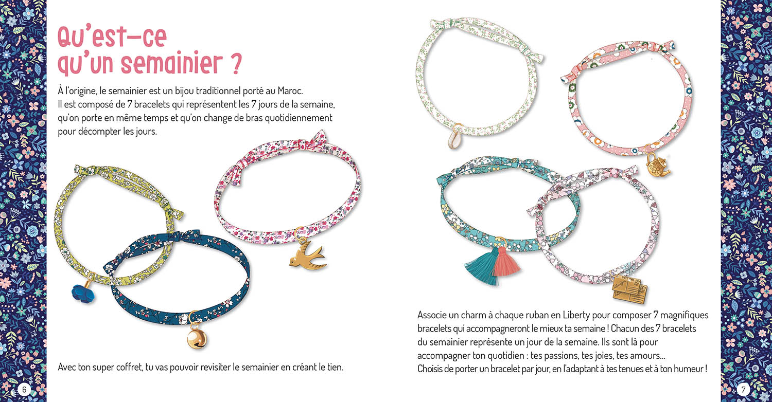 Ma Boîte À Bijoux - Mon Semainier De 7 Bracelets En Liberty