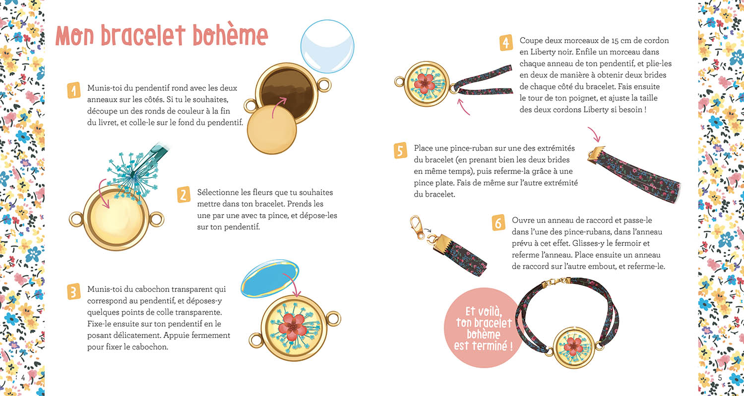 NE Boîte à bijoux fleuris