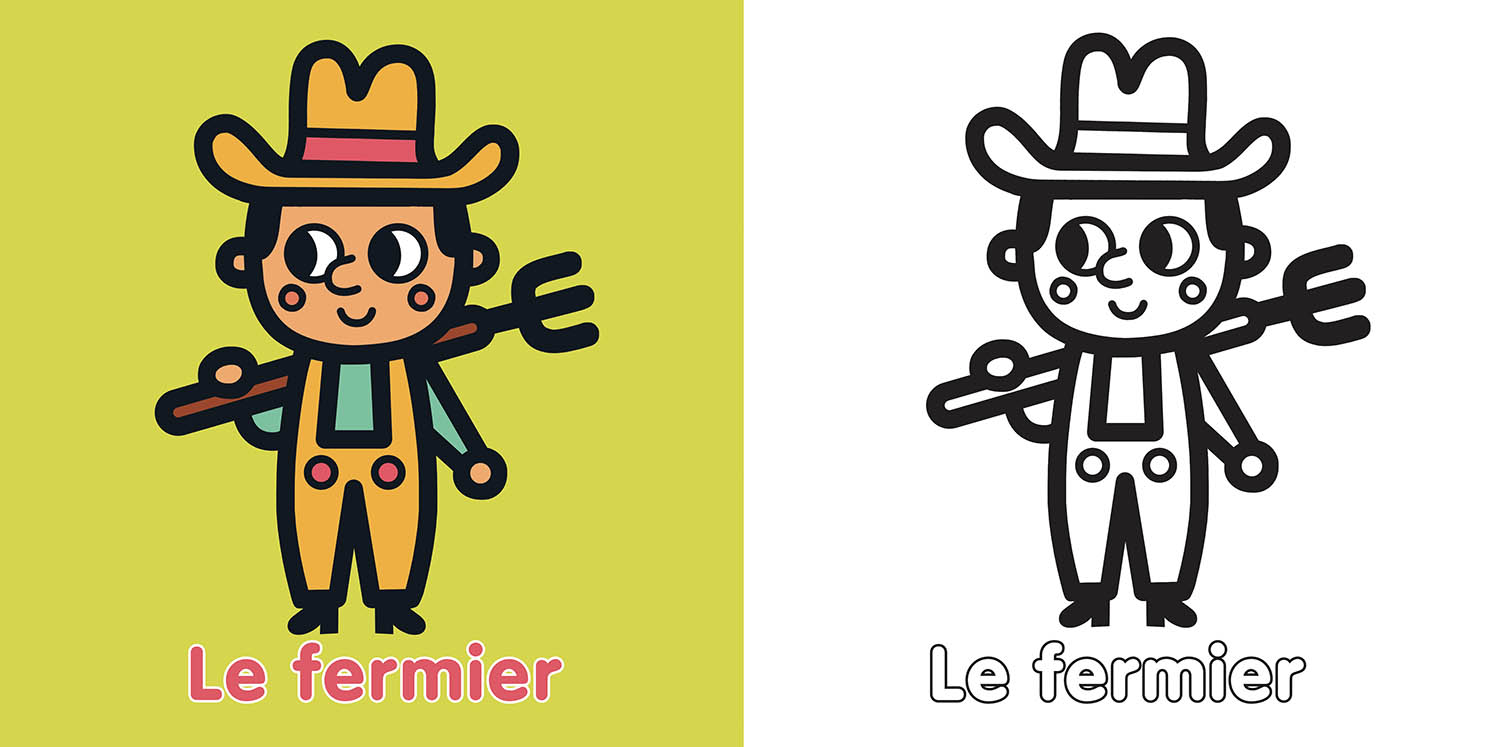 Mes premiers coloriages sans dépasser - Ferme