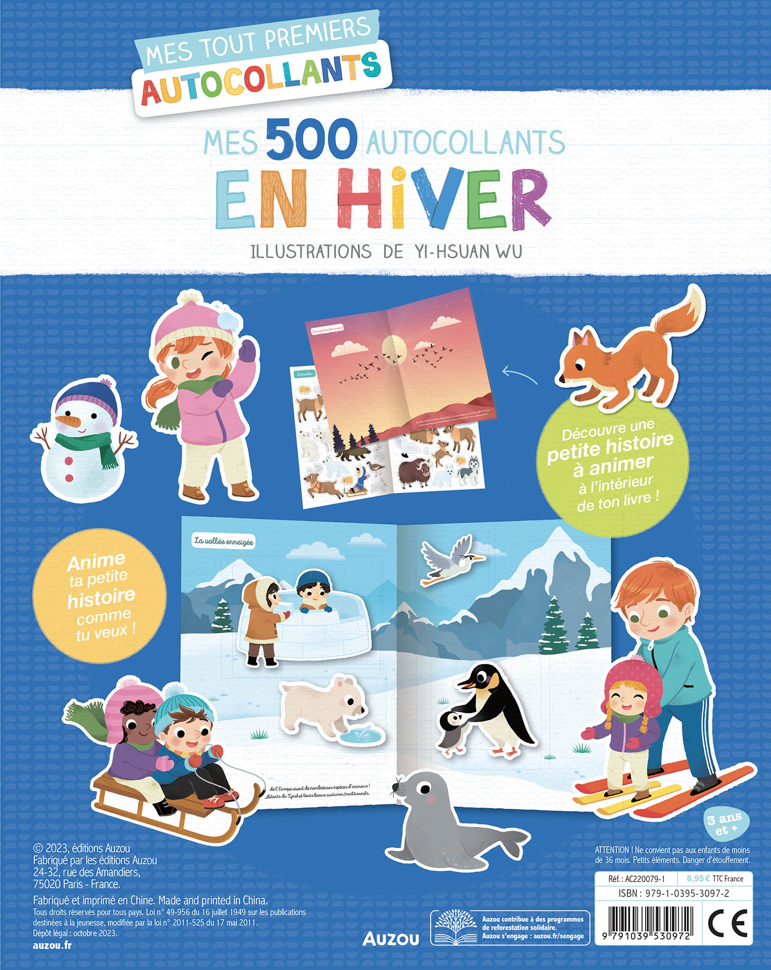 500 Autocollants - En Hiver