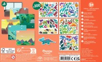 200 autocollants dinosaures