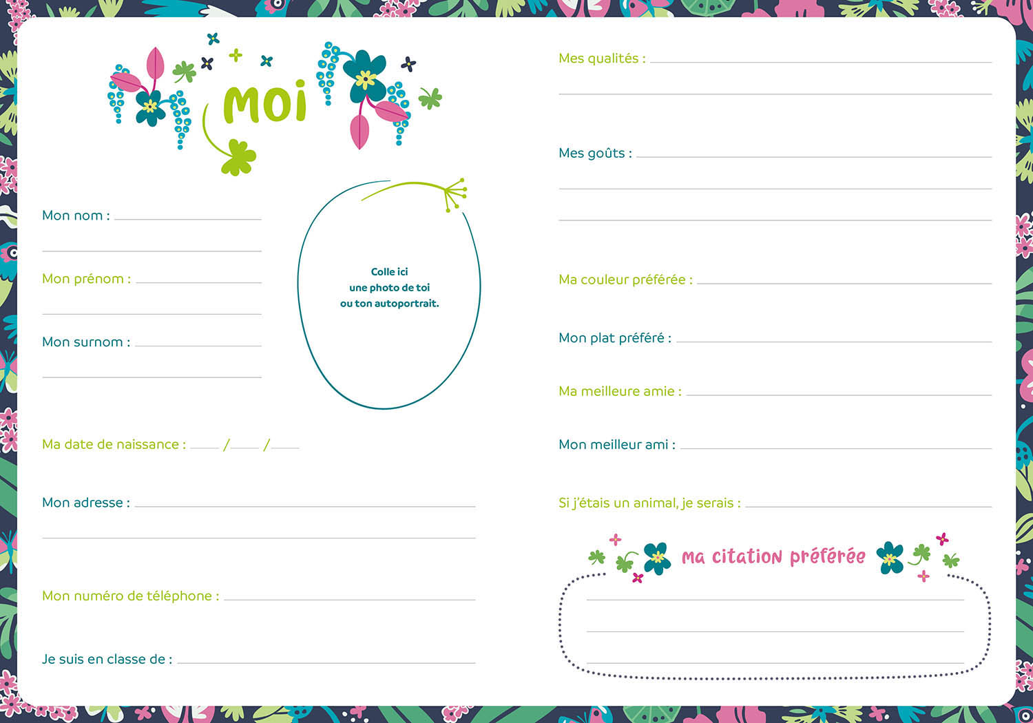 Ma Papeterie Créative - Carnet Jardin Secret