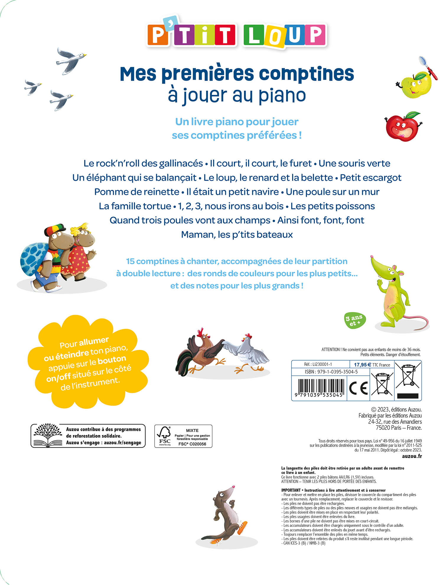 Mes premières comptines à jouer au piano - P