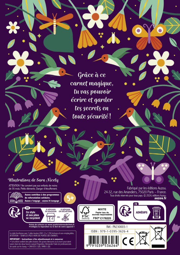 Mon Journal Super Secret - Avec Stylo À Encre Invisible
