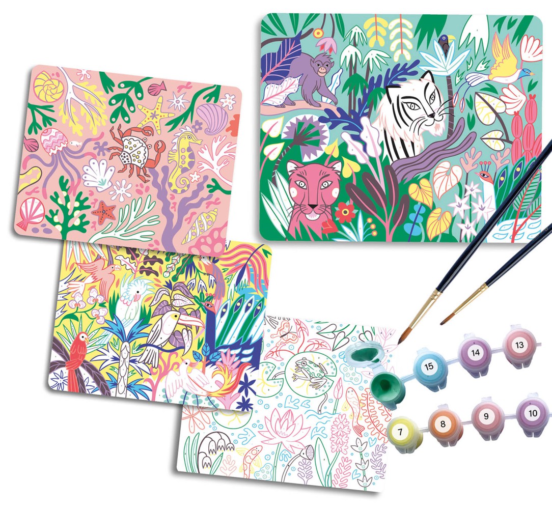 Mon Coffret D'artiste - Mes 4 Peintures Au Numéro : Merveilleuse Nature