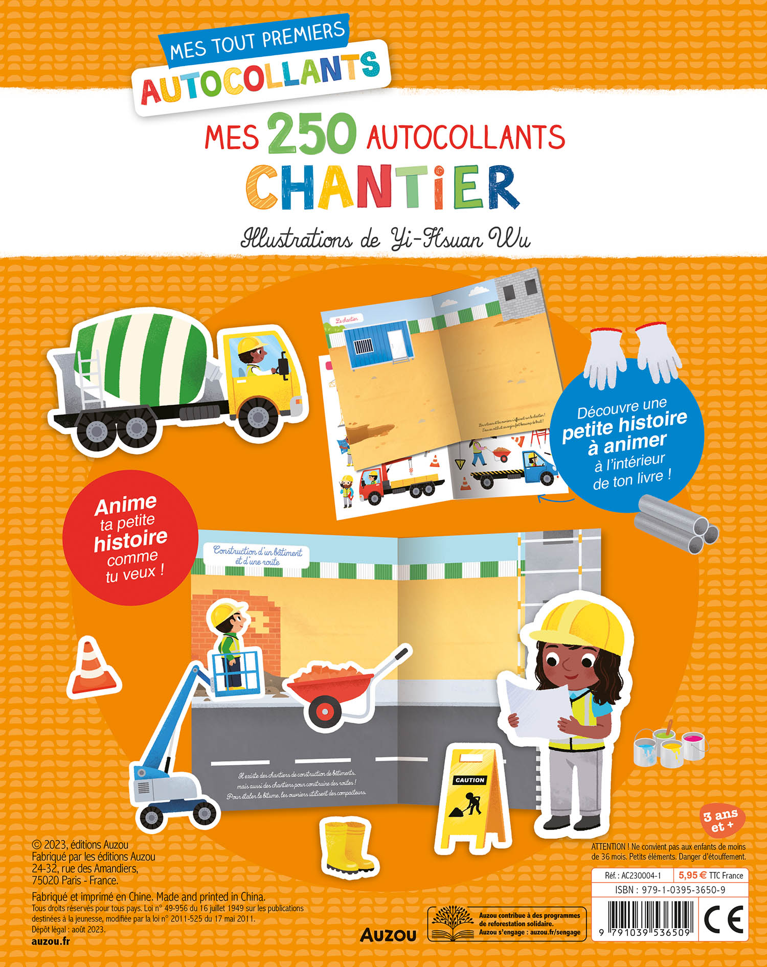 250 autocollants - Chantier
