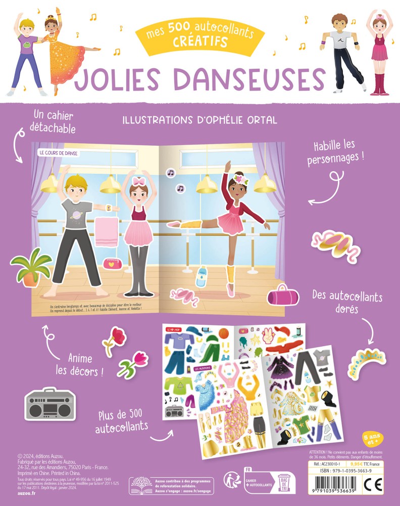500 Autocollants Créatifs : Jolies Danseuses