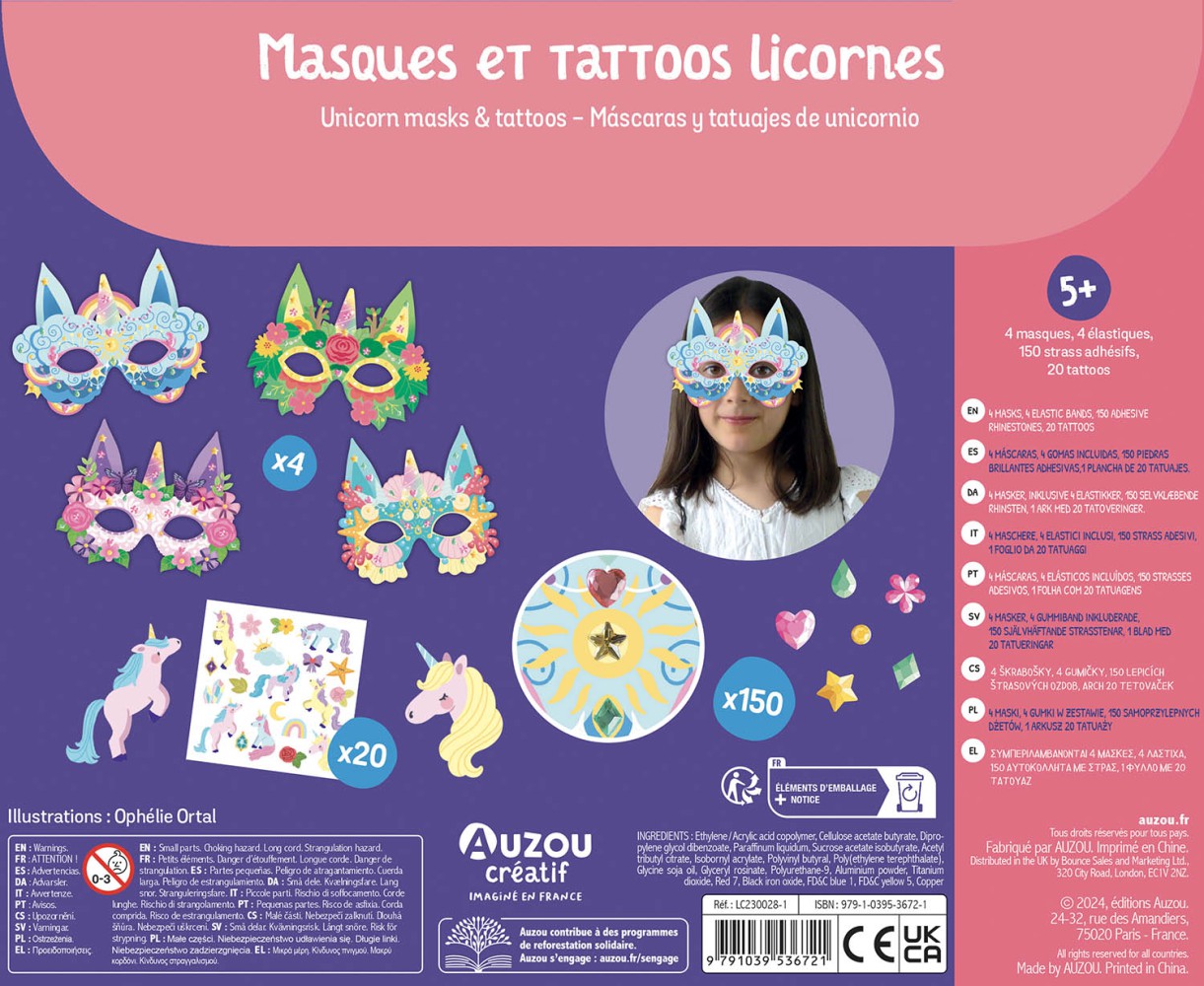 Mes masques de licornes