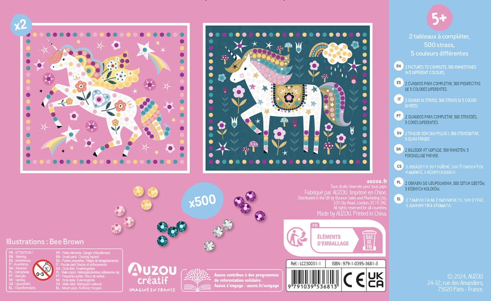 Mes tableaux licornes à strass