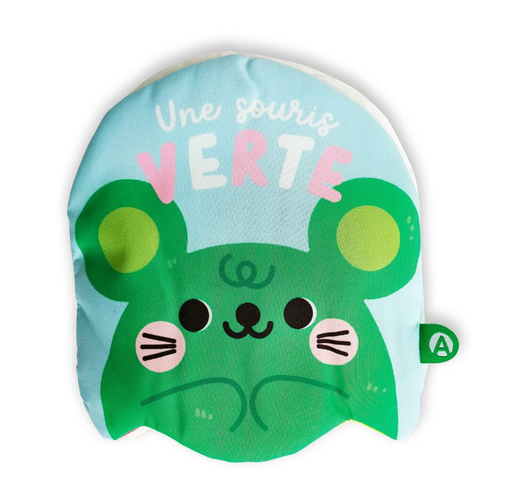 COMPTINES TISSU ACCORDEON - UNE SOURIS VERTE