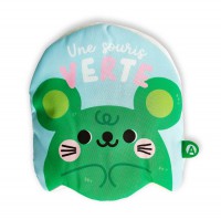 COMPTINES TISSU ACCORDEON - UNE SOURIS VERTE