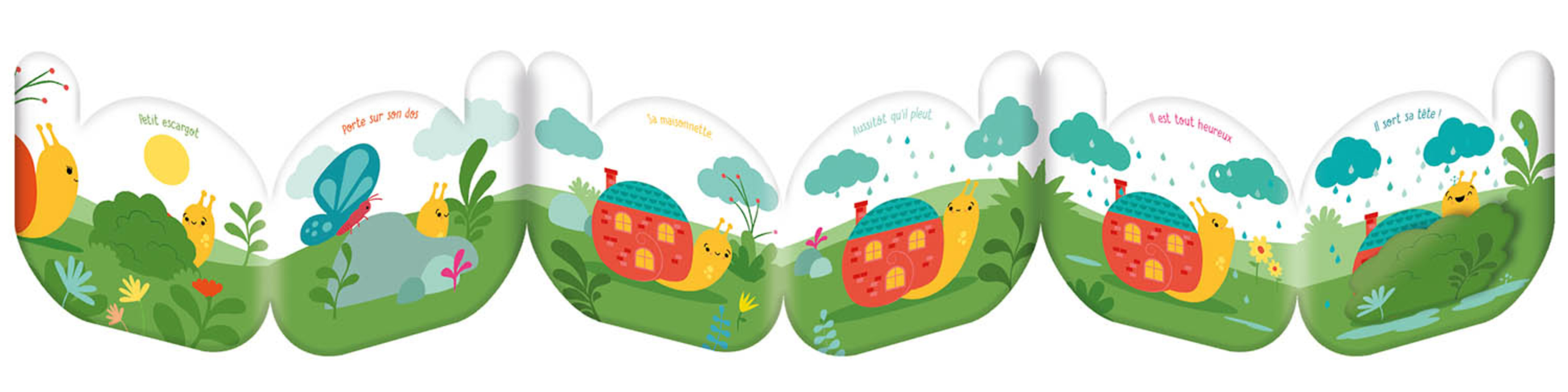 COMPTINES TISSU ACCORDEON - PETIT ESCARGOT