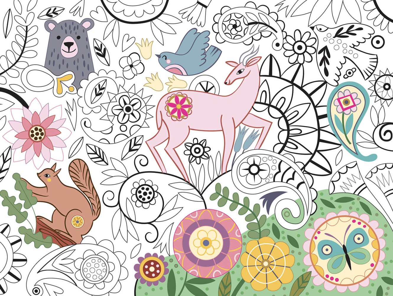 Tableaux enchantés à colorier