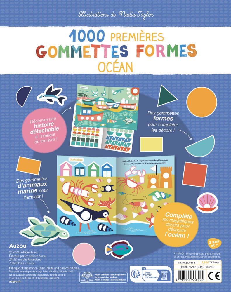 Mes Tout Premiers Autocollants - 1000 Gommettes - Océan Ne