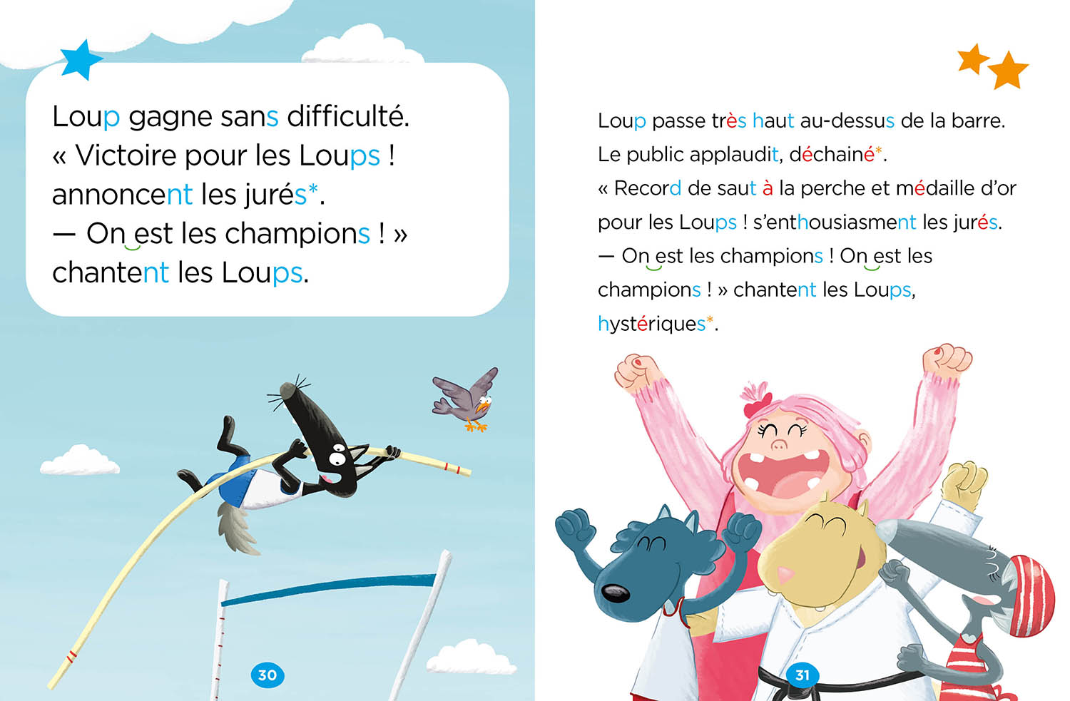 LES JEUX SPORTIFS DE LA FORET NIV2 - MES LECTURES DU CP AVEC LOUP 