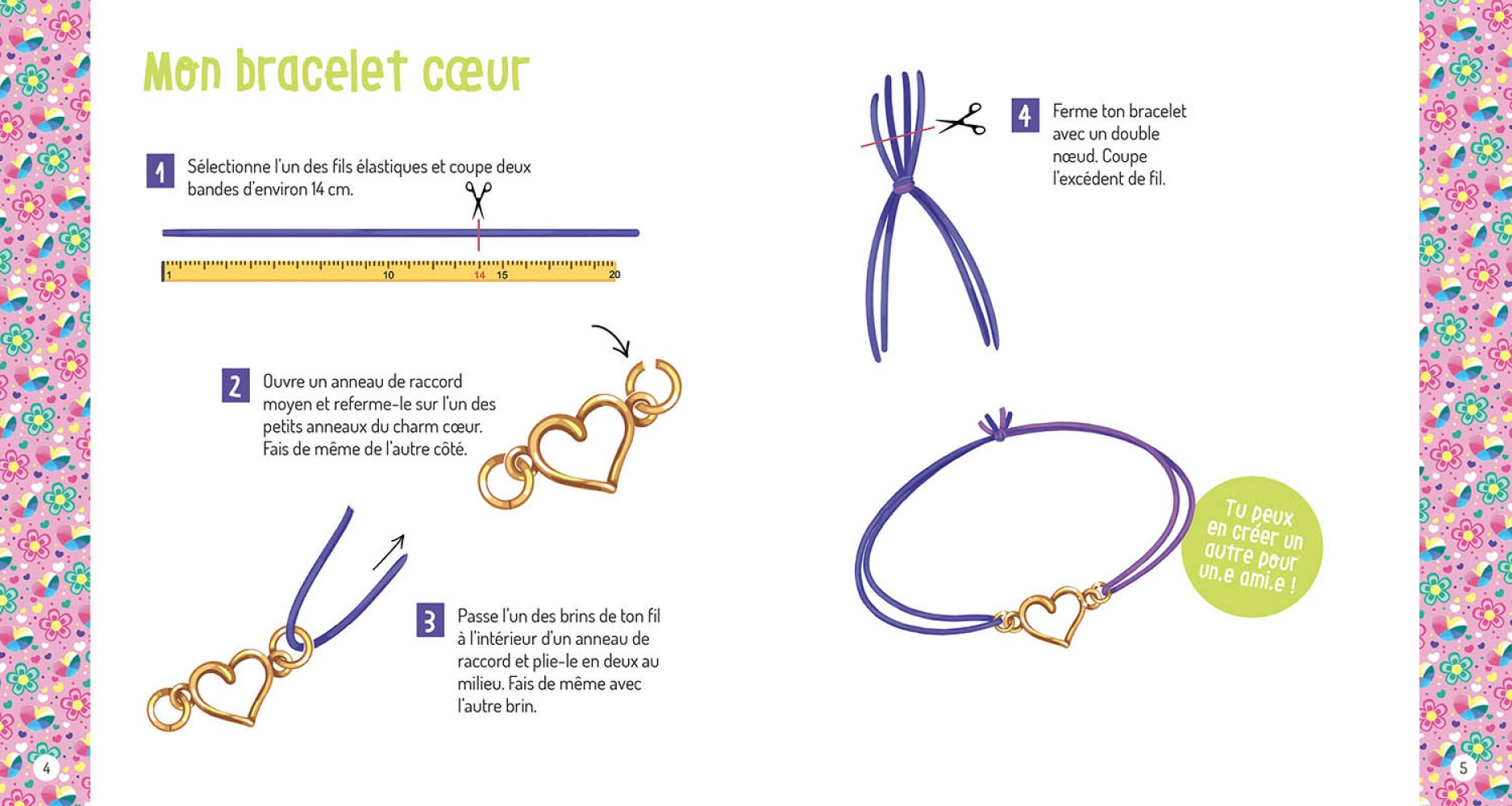 Mes pétillants bracelets pop et fluos