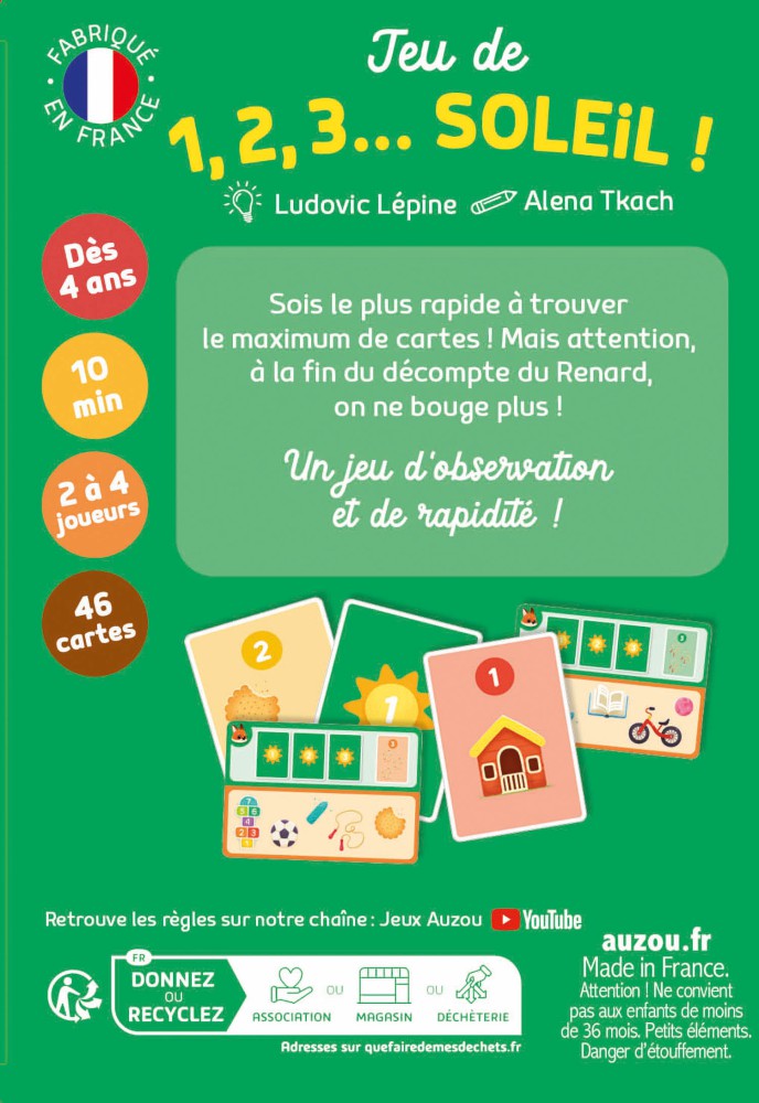 JEU DE 1, 2, 3 SOLEIL