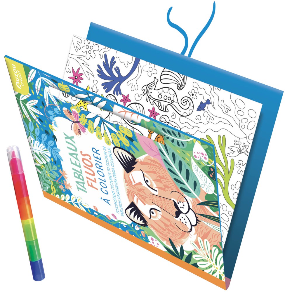 Mon cahier créa - Coloriages fluos Mon cahier créa - Coloriages fluos
