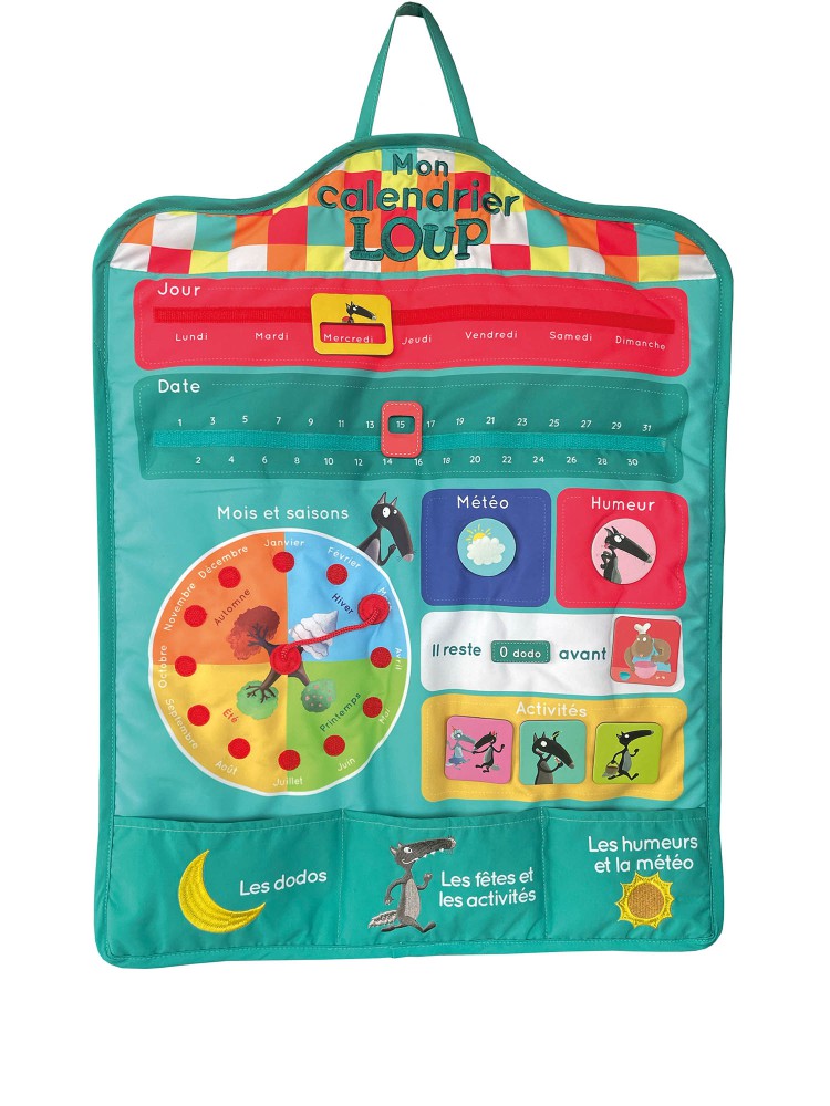Mon calendrier en tissu Loup 