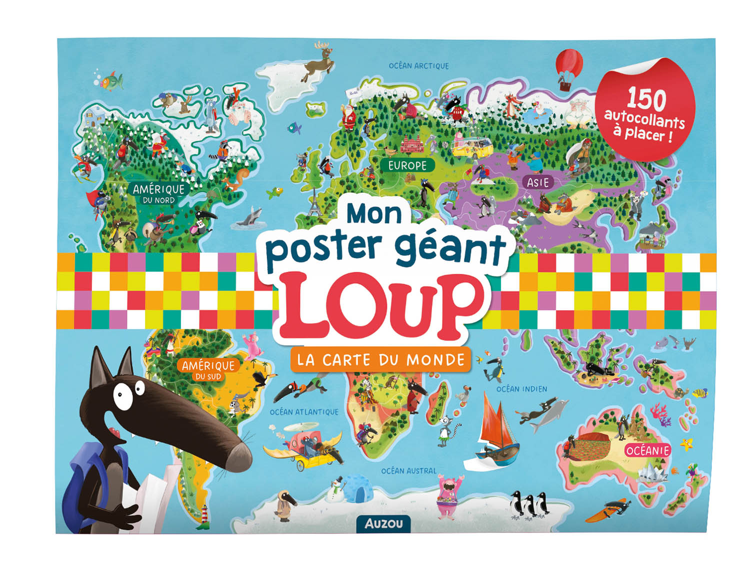Mon poster géant Loup - La carte du monde Mon poster géant Loup - La carte du monde