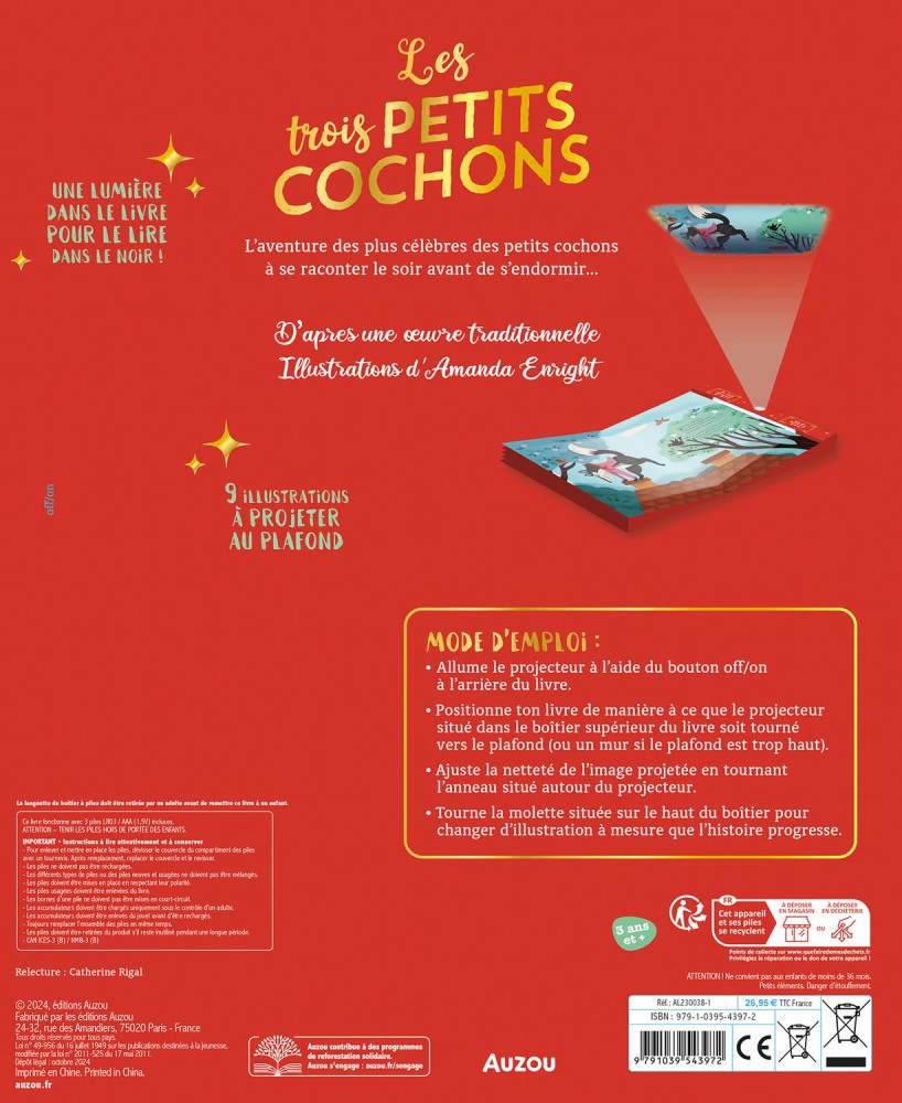 Les trois petits cochons - livre projecteur Les trois petits cochons - livre projecteur