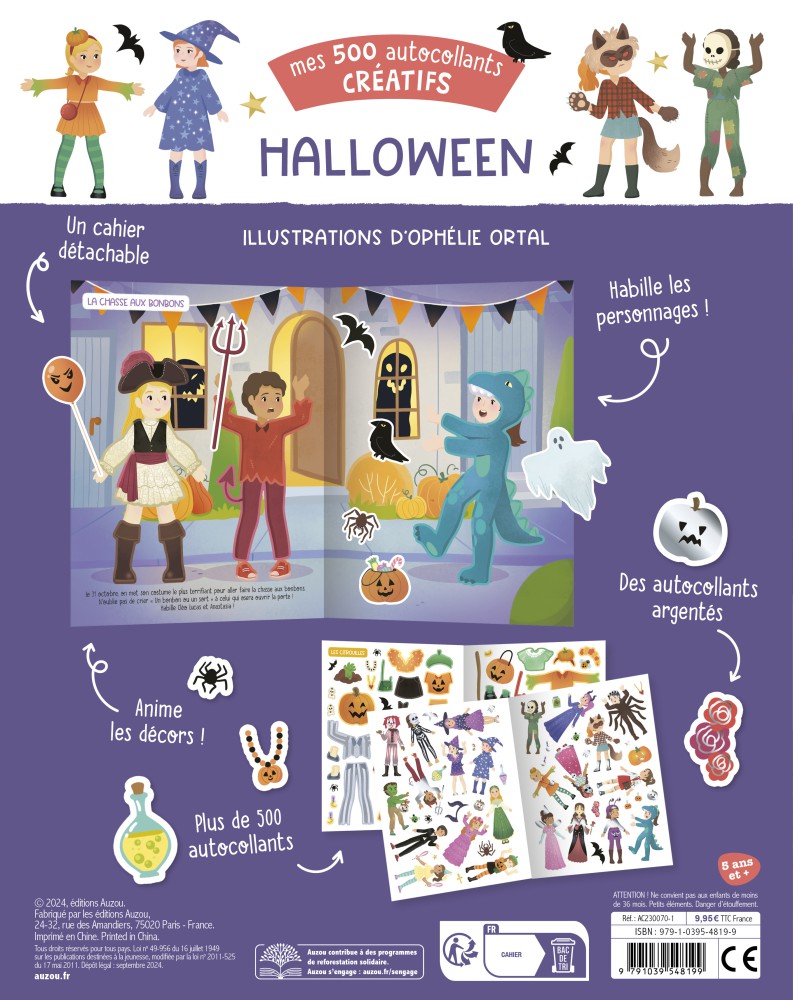 HALLOWEEN - 500 AUTOCOLLANTS CREATIFS HALLOWEEN - 500 AUTOCOLLANTS CREATIFS