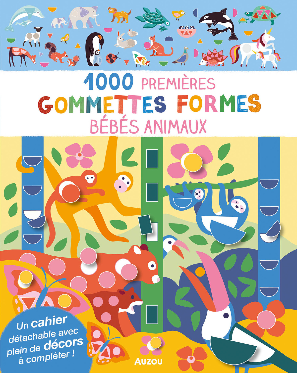 1000  premières gommettes formes bébés animaux