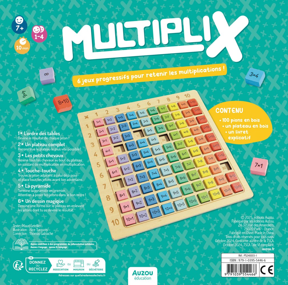 MULTIPLIX-JEU EN BOIS
