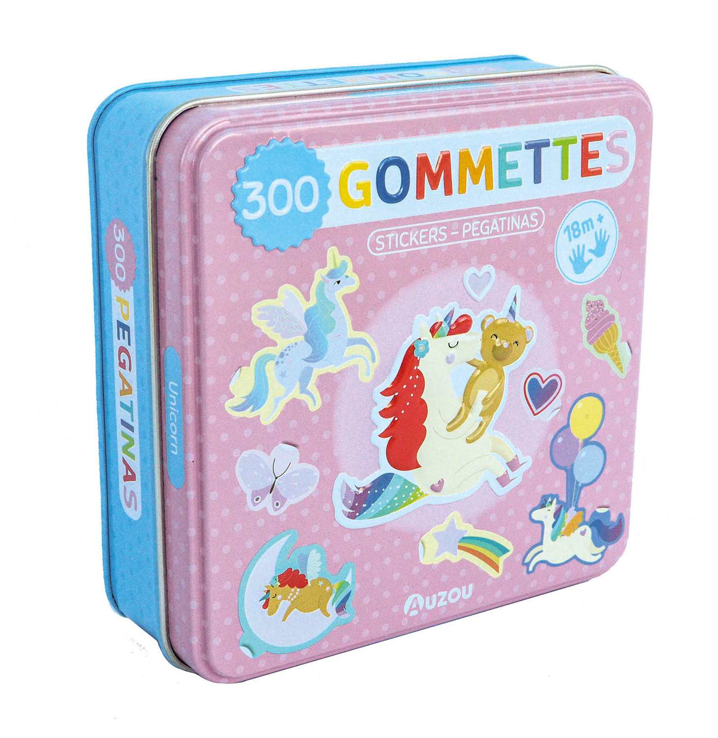 Boite de gommettes métal - Les licornes Boite de gommettes métal - Les licornes