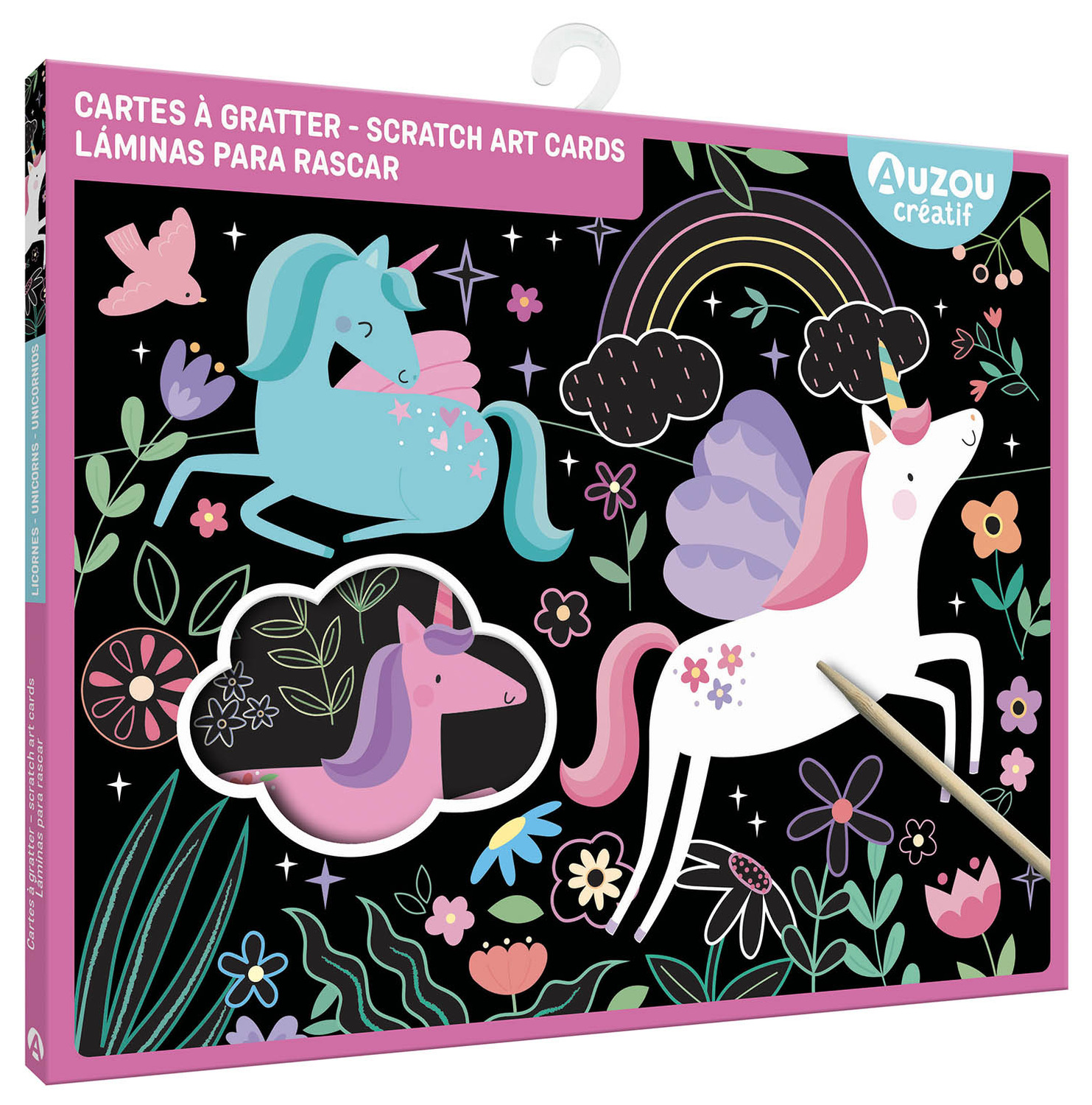 Cartes à gratter licornes