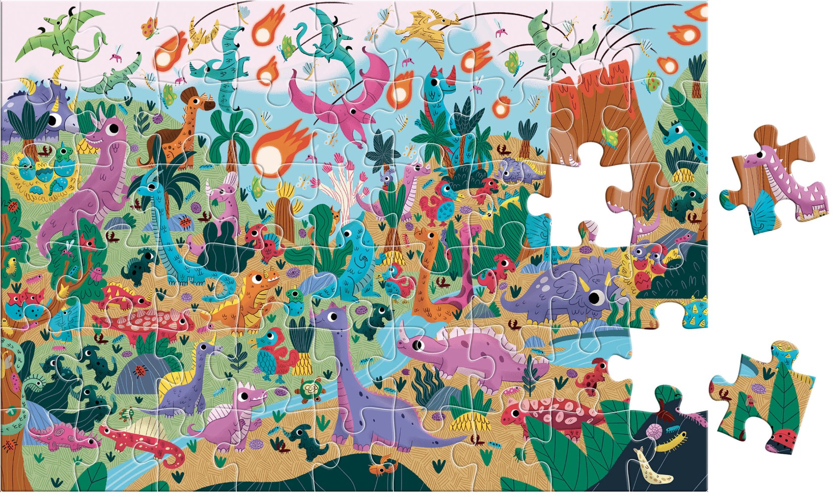Puzzle cherche et trouve - les dinosaures