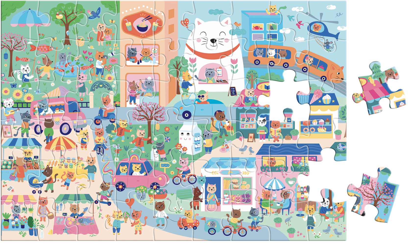 PUZZLE CHERCHE ET TROUVE - KAWAII