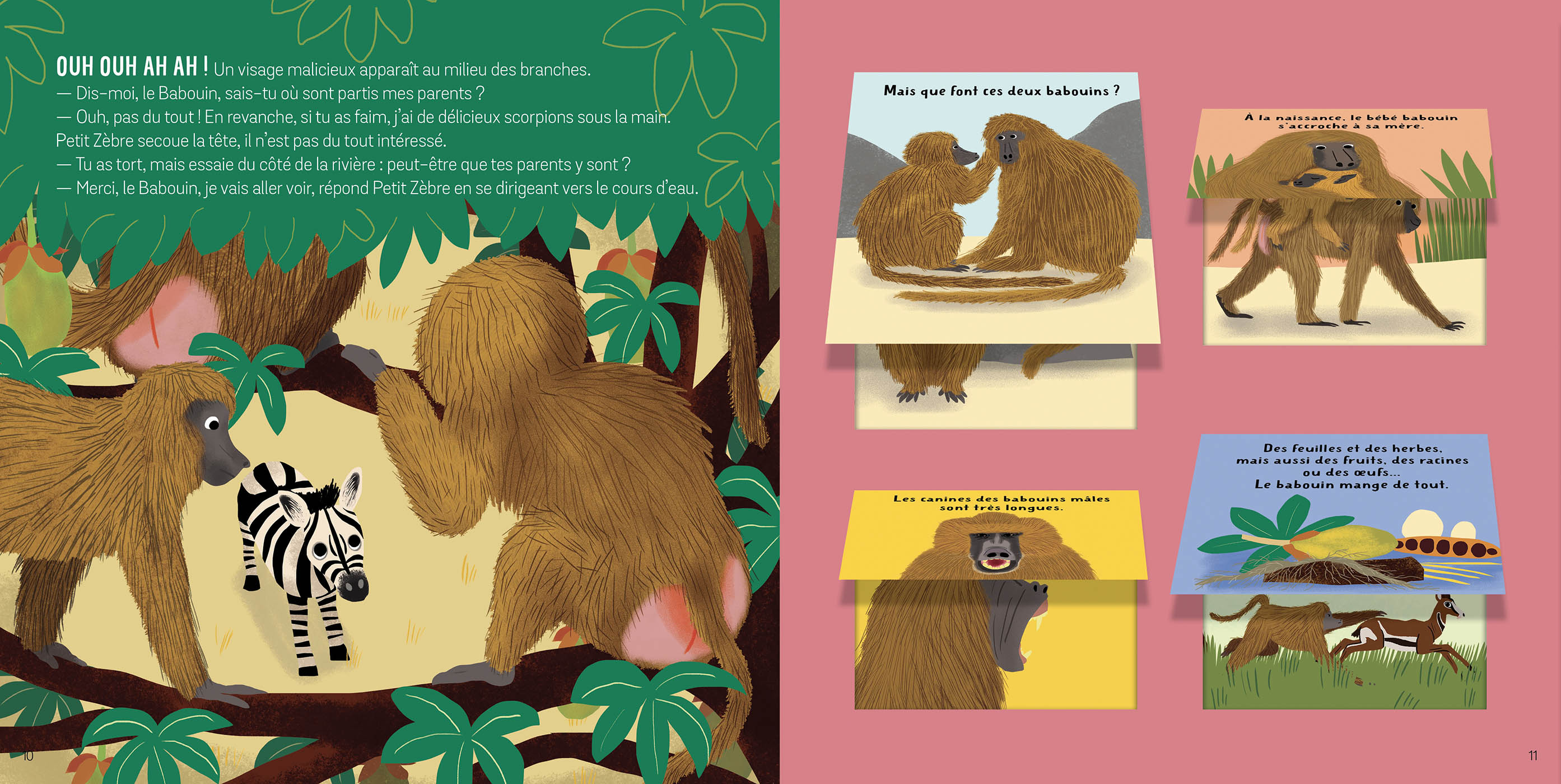 LES ANIMAUX DE LA SAVANE - PETIT LUDOC SOULEVE LES FLAPS