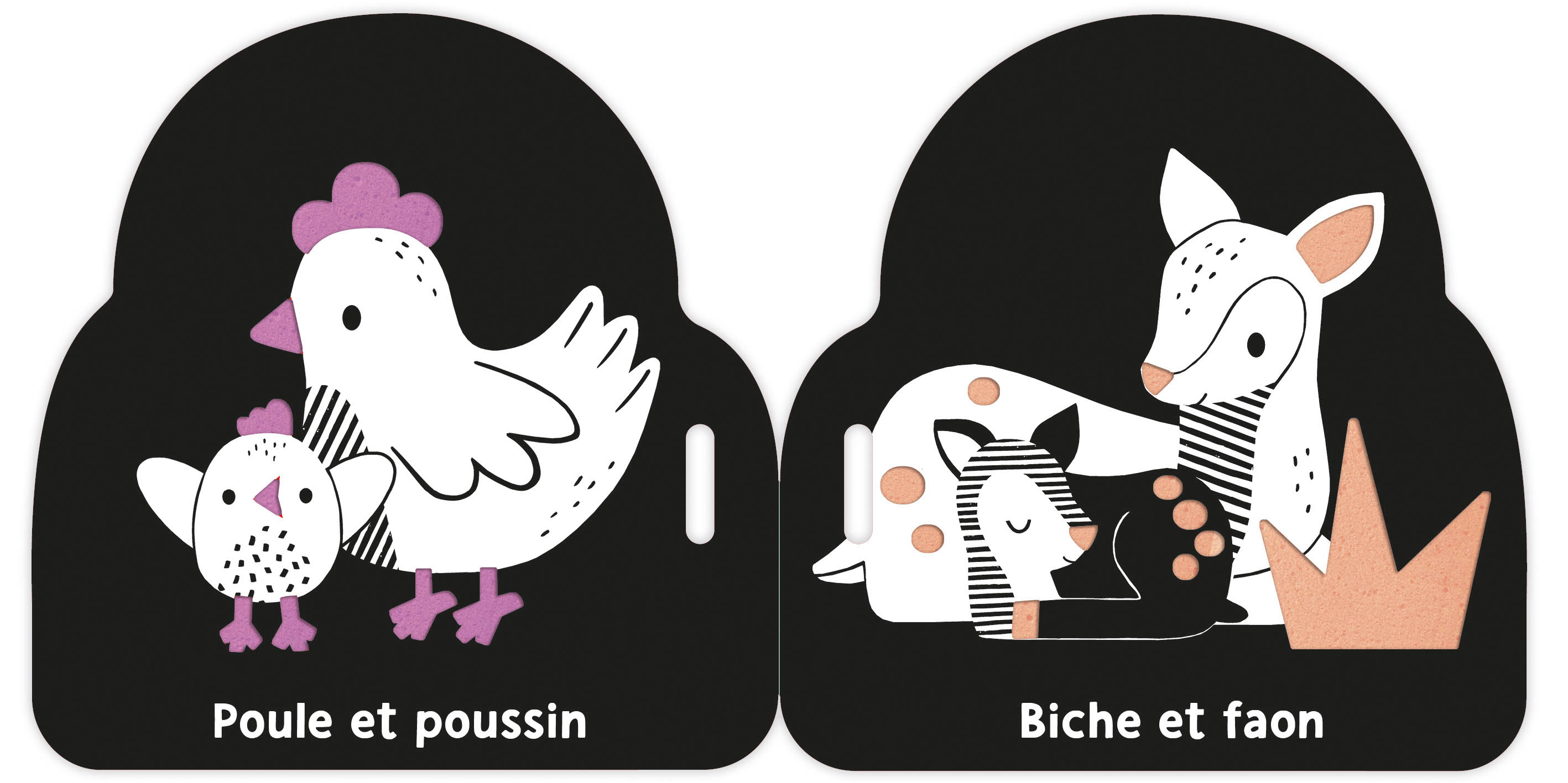 MON PREMIER LIVRE POUSSETTE EN NOIR ET BLANC - BEBES ANIMAUX