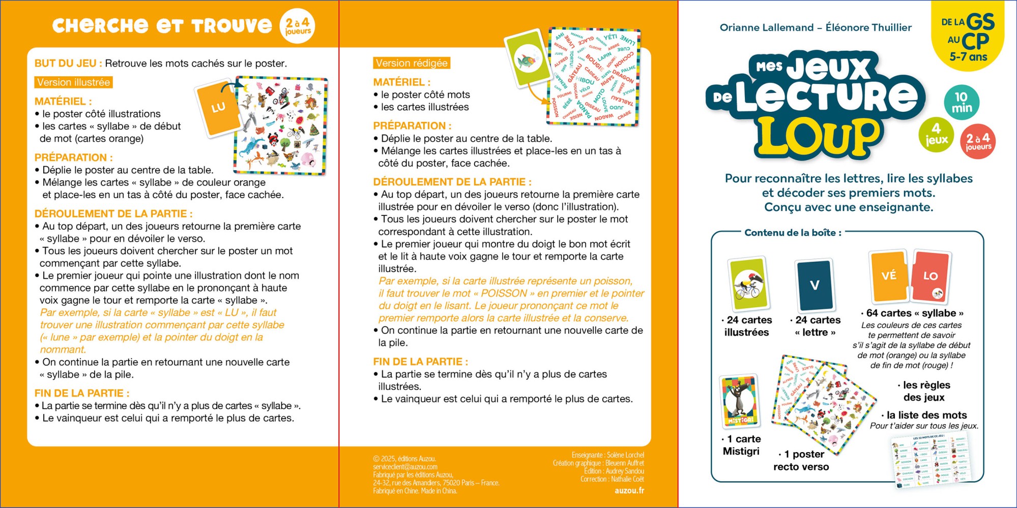 MES JEUX DE LECTURE LOUP