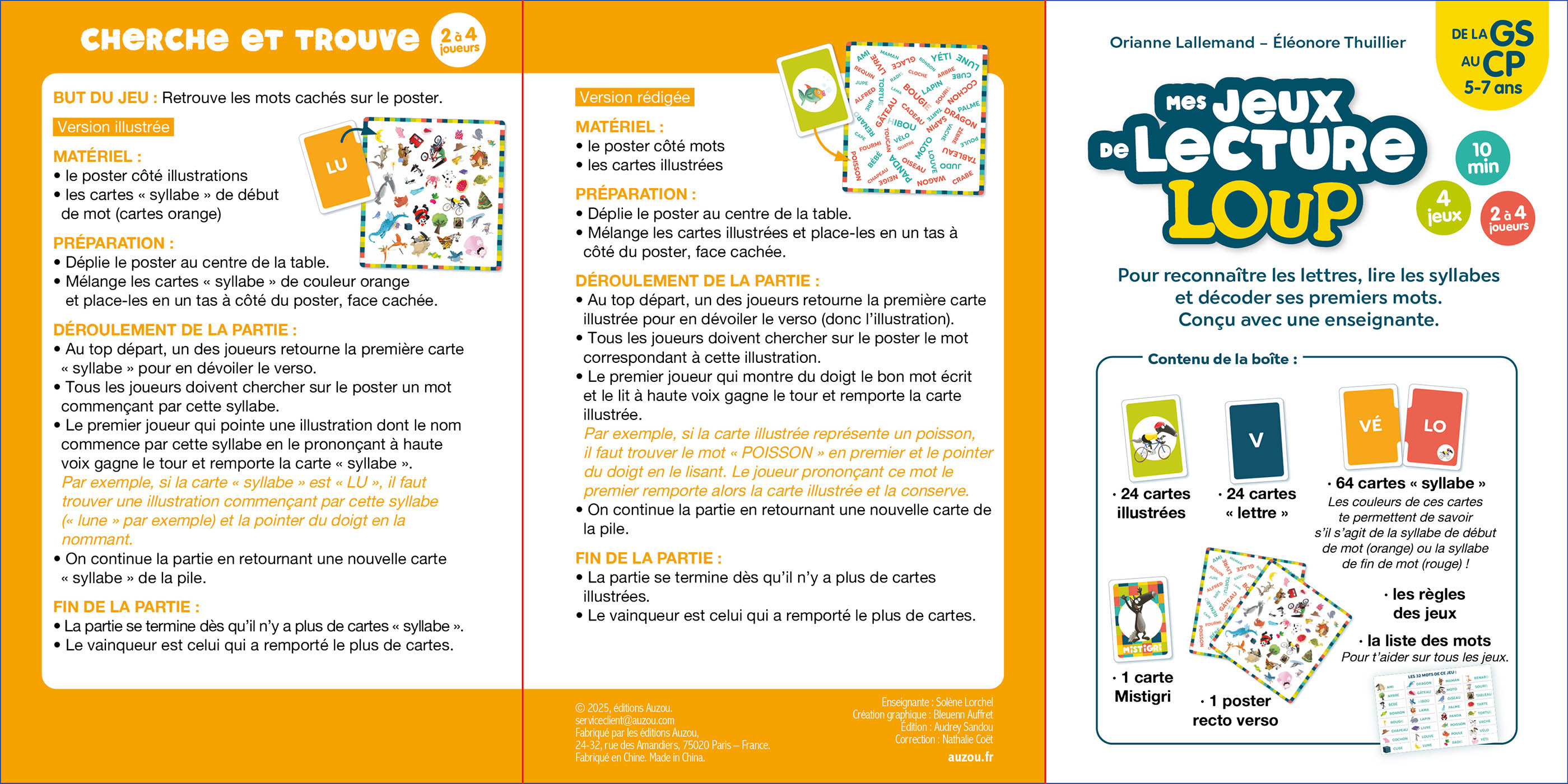 MES JEUX DE LECTURE LOUP