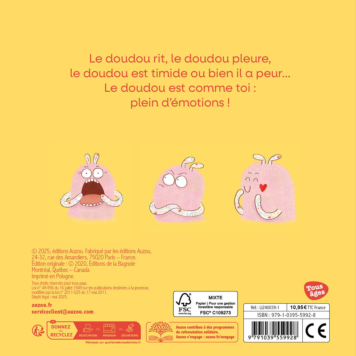 LES EMOTIONS DU DOUDOU