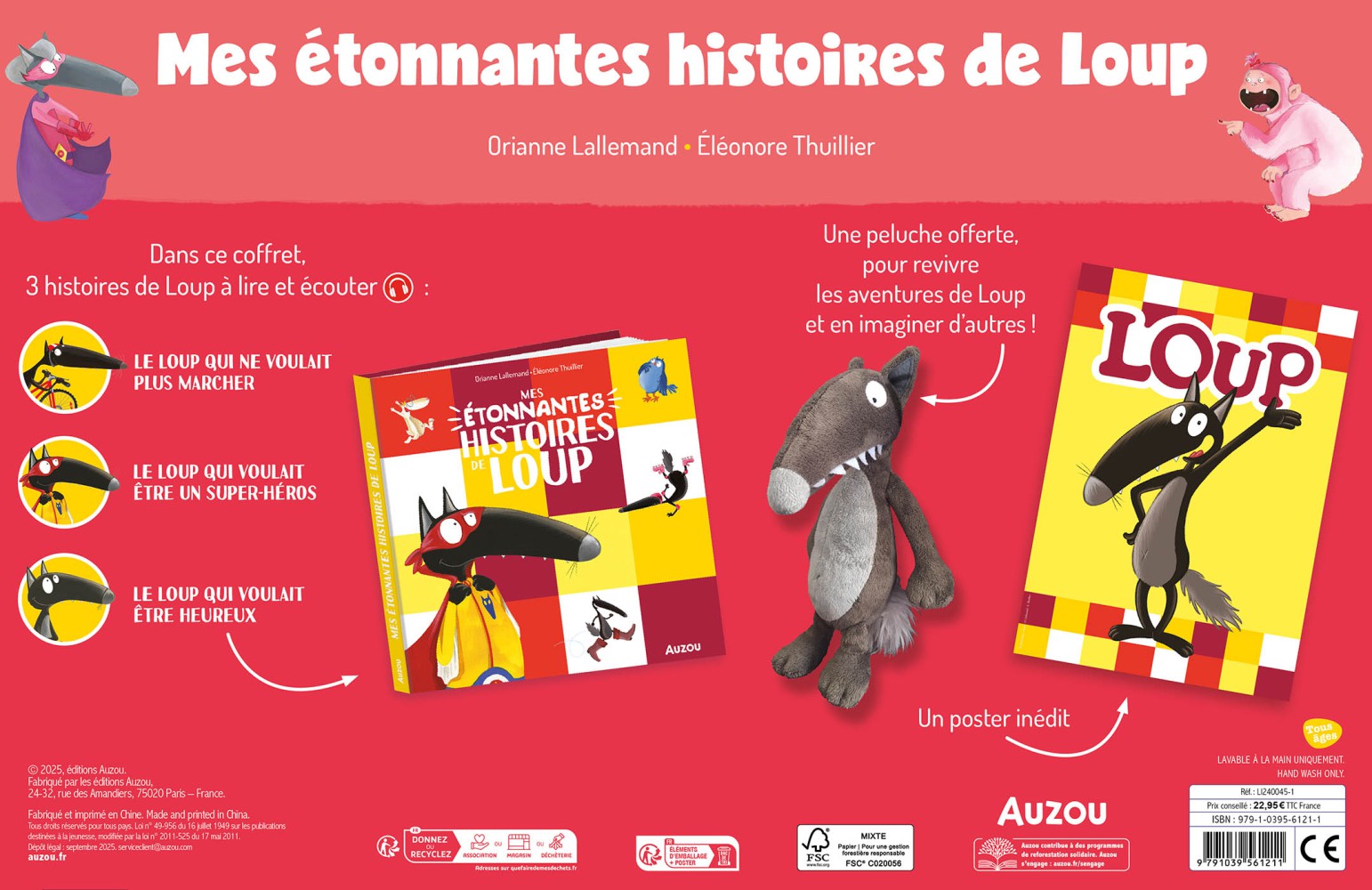 COFFRET PELUCHE - MES ETONNANTES HISTOIRES LOUP