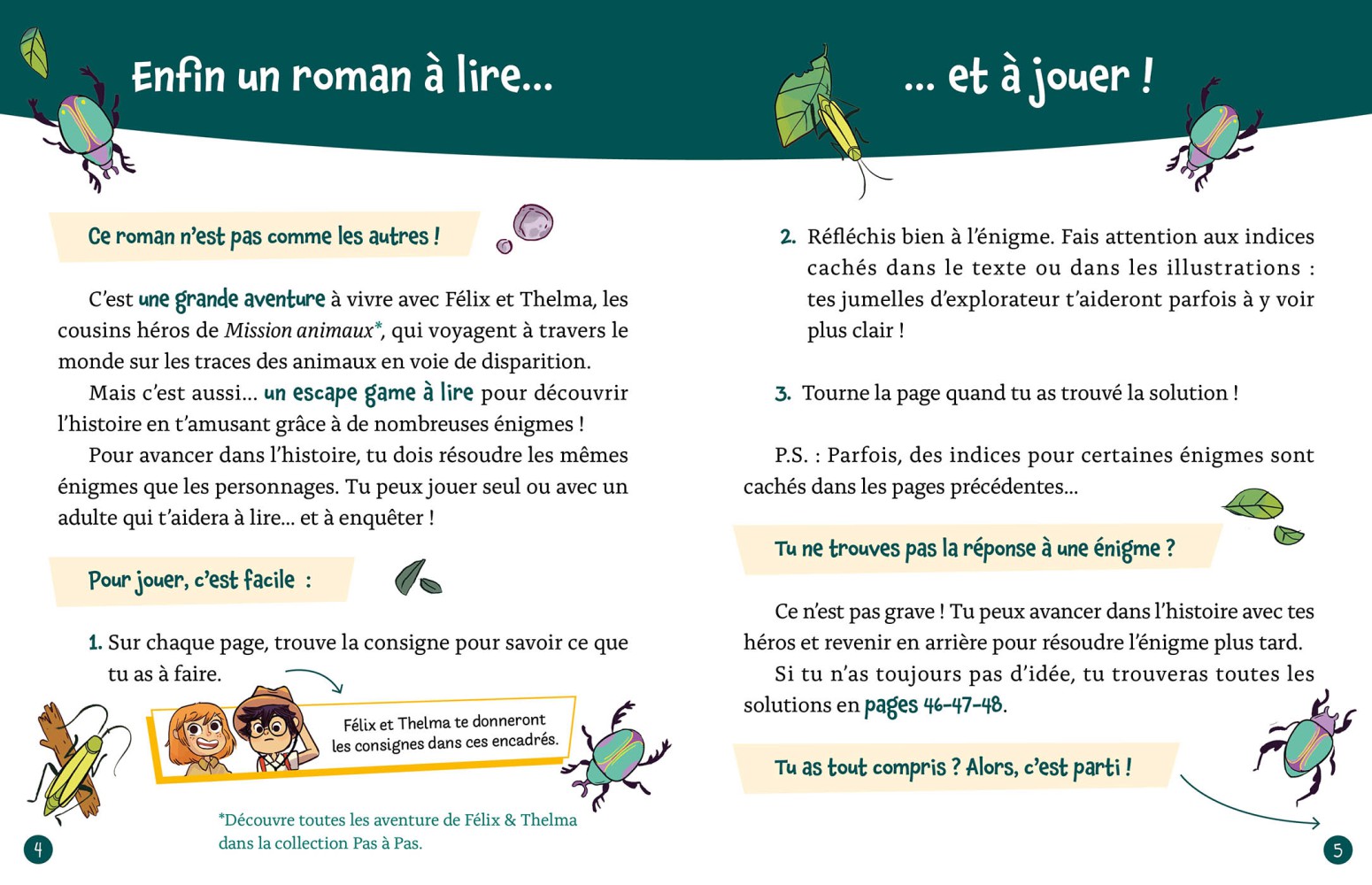 MISSION ANIMAUX  - AVENTURES DANS LA SAVANE - MON ROMAN ENIGME