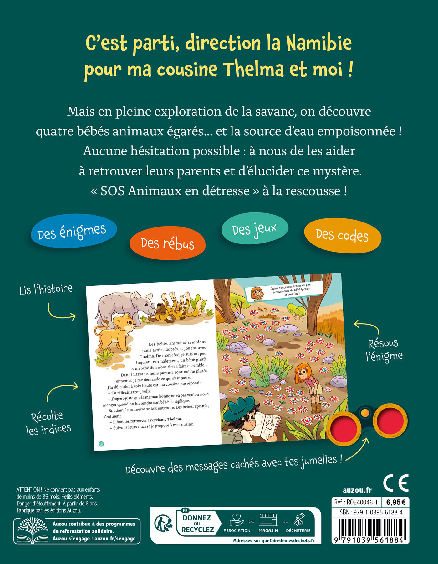 MISSION ANIMAUX  - AVENTURES DANS LA SAVANE - MON ROMAN ENIGME