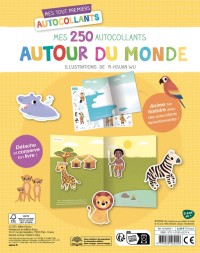 250 AUTOCOLLANTS AUTOUR DU MONDE