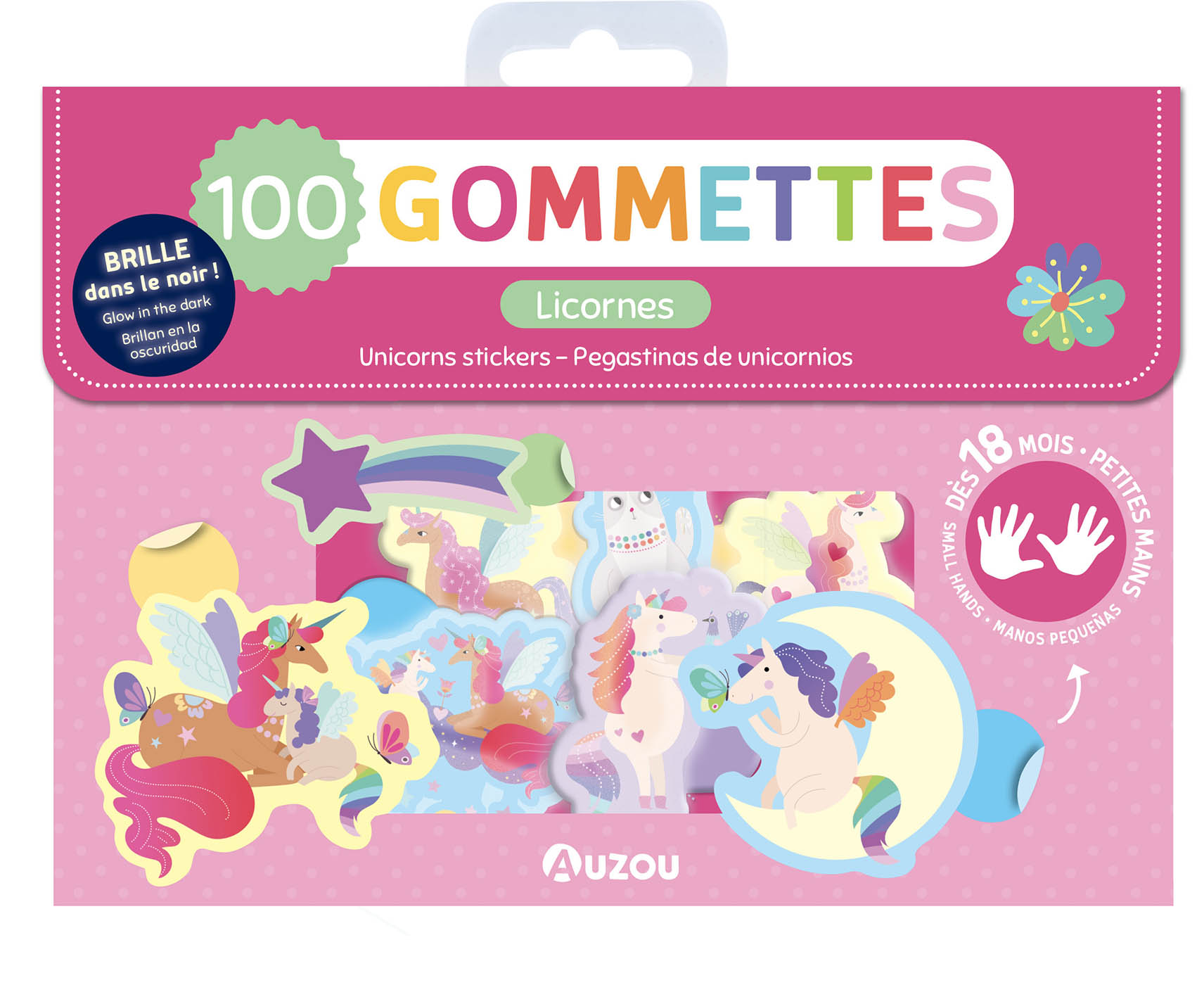POCHETTE DE GOMMETTES - LICORNES PHOSPHO